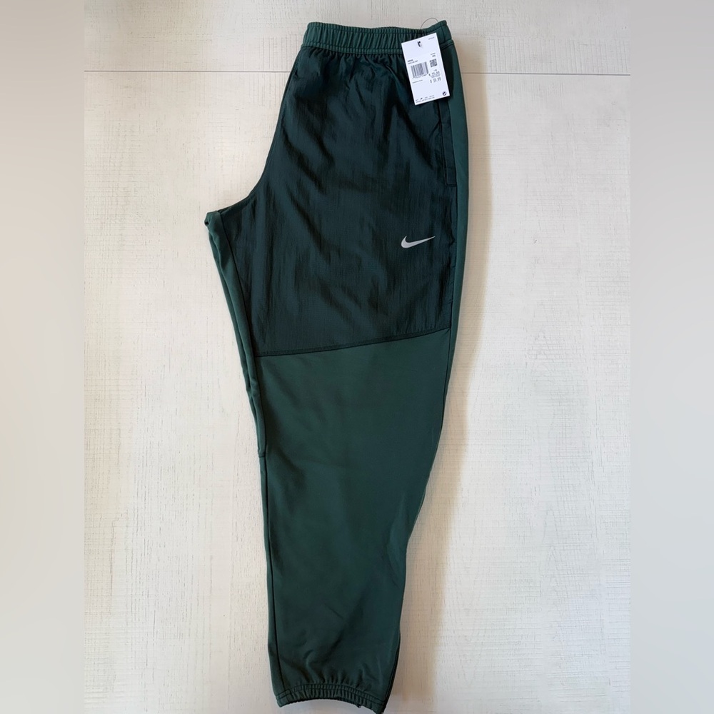 Nike Dark Green Joggers with Swoosh